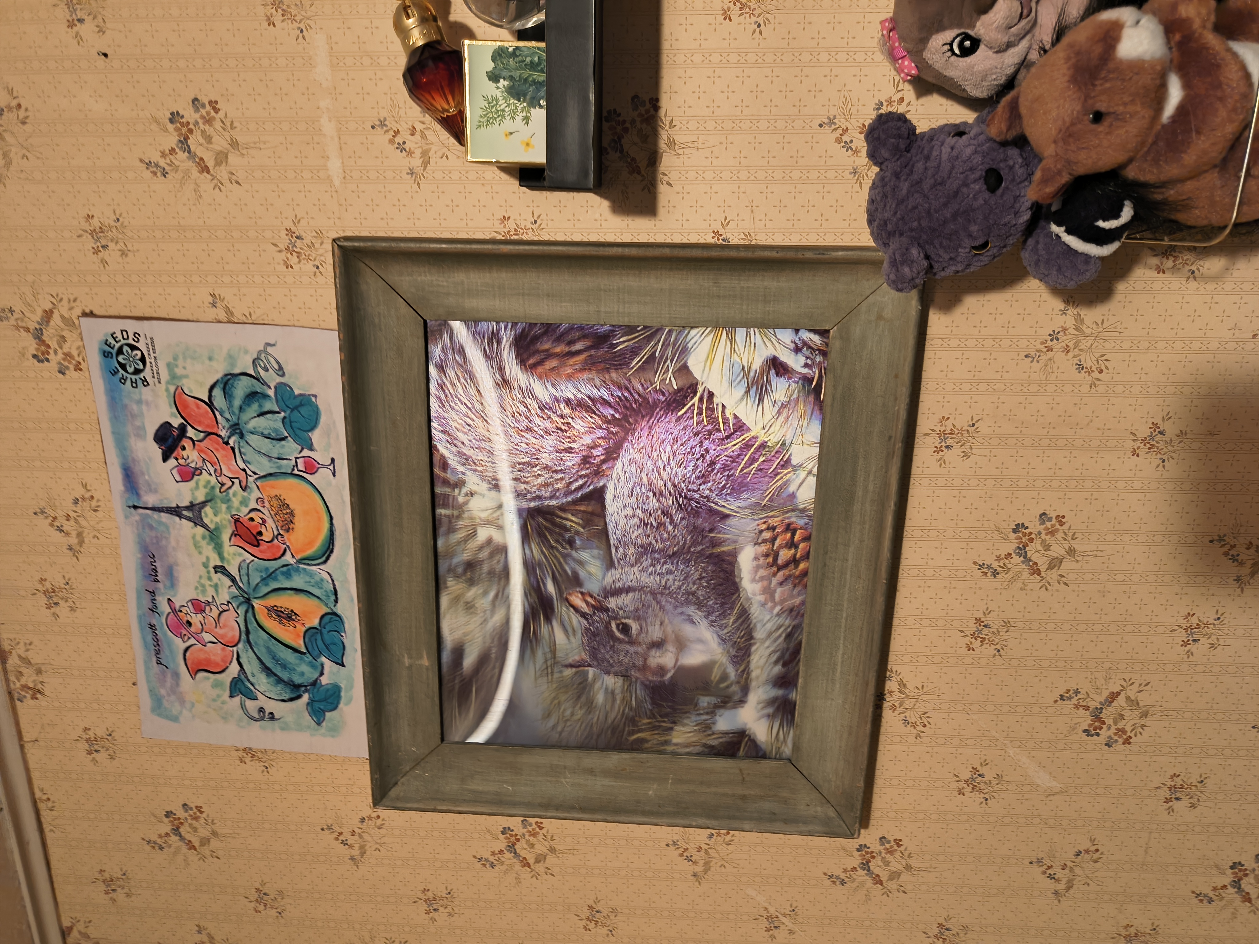 Lithograph Squirrel and Art Print